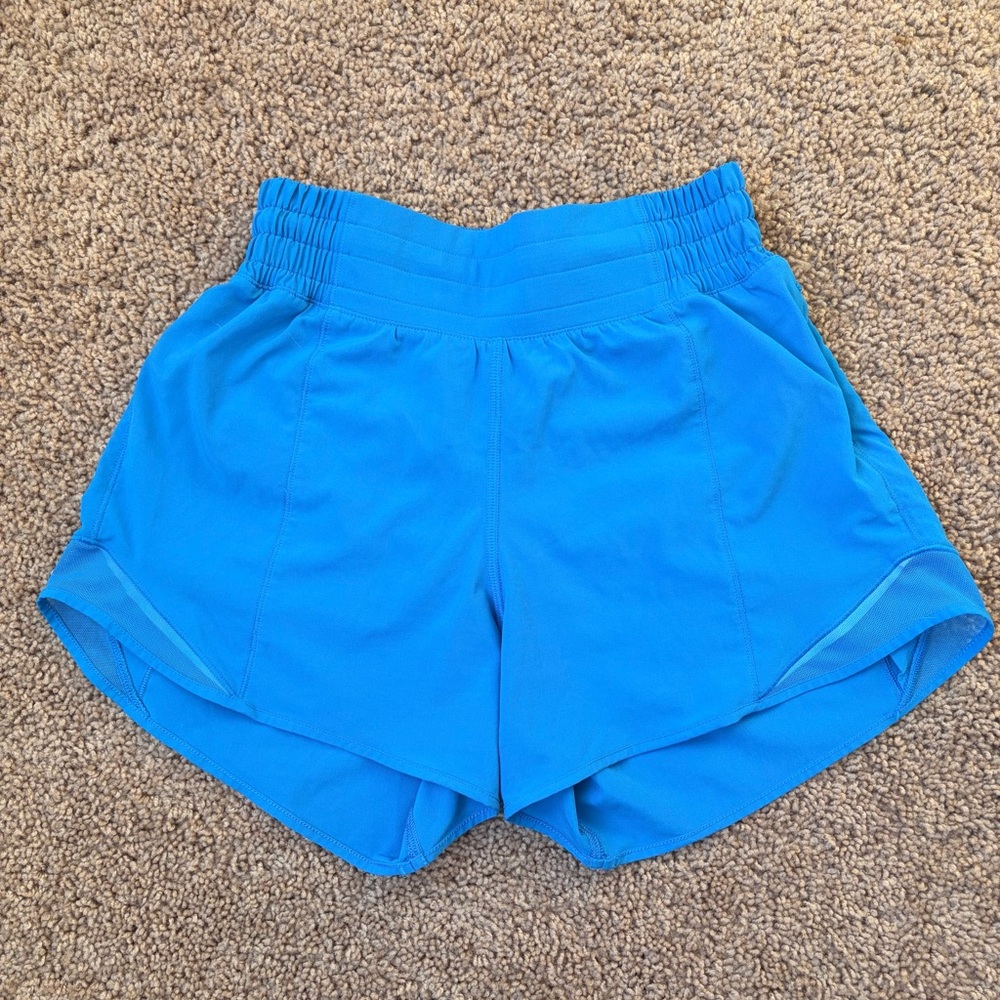 Lululemon Hotty Hot Short 4” Size 2 Poolside Blue Athletic Shorts